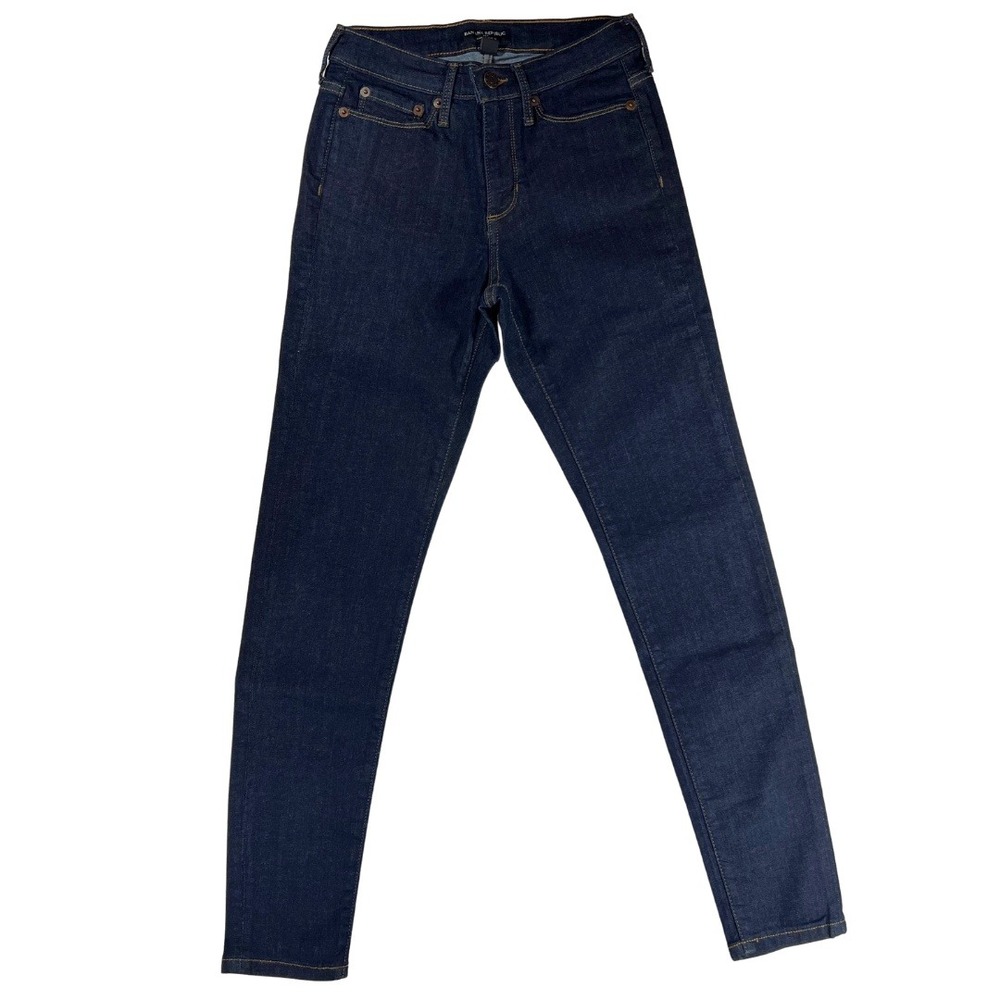 Banana Republic Skinny Curvy Fit Dark Wash Jeans 24/00 Stretch Denim